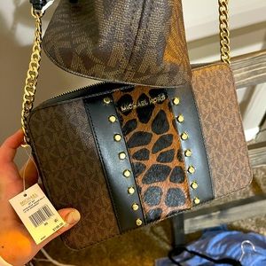 Leopard MK Michael Kors crossbody